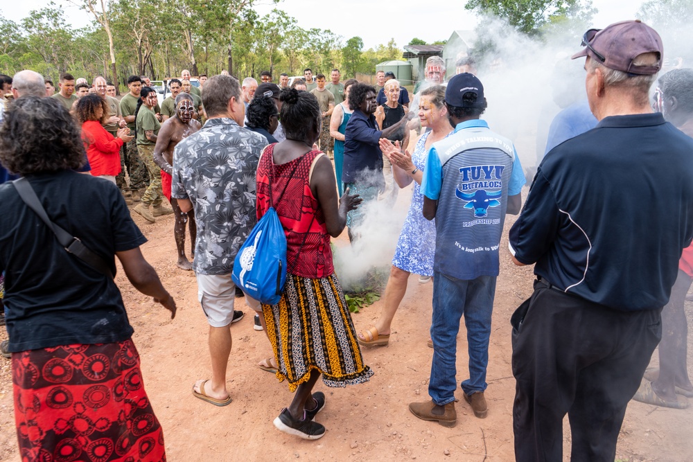 U.S. Marines, families of fallen honored by Tiwi Island, Larrakia people in historic Pukumani ceremony