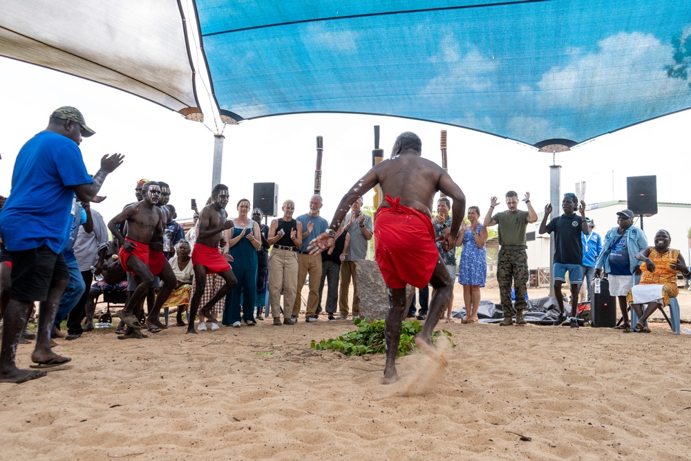 U.S. Marines, families of fallen honored by Tiwi Island, Larrakia people in historic Pukumani ceremony