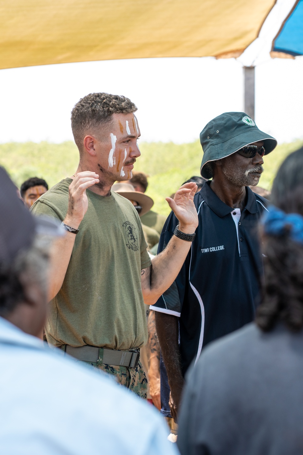 U.S. Marines, families of fallen honored by Tiwi Island, Larrakia people in historic Pukumani ceremony