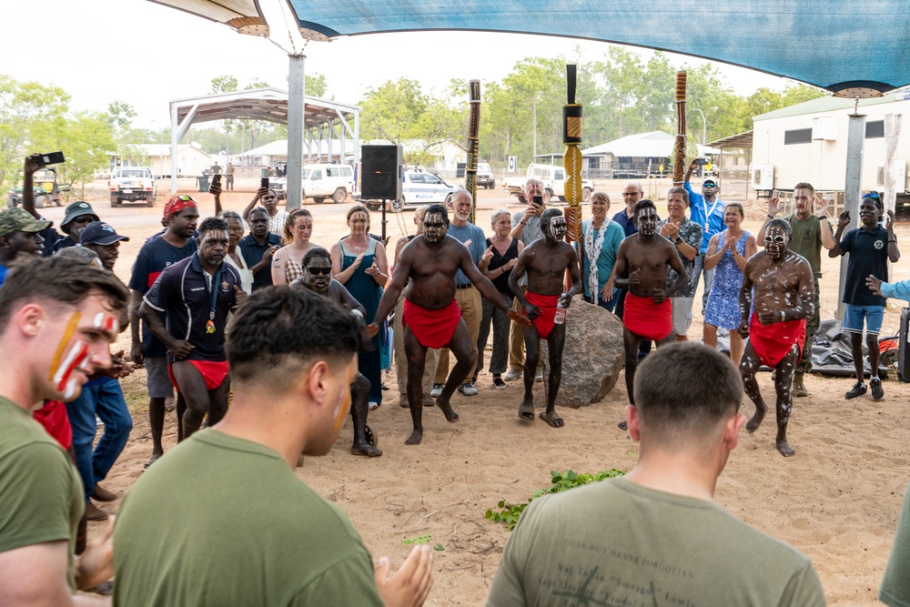 U.S. Marines, families of fallen honored by Tiwi Island, Larrakia people in historic Pukumani ceremony