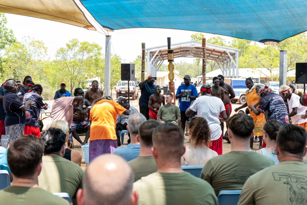 U.S. Marines, families of fallen honored by Tiwi Island, Larrakia people in historic Pukumani ceremony