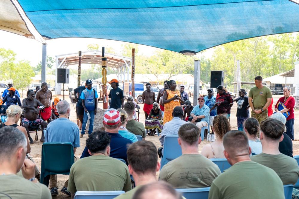 U.S. Marines, families of fallen honored by Tiwi Island, Larrakia people in historic Pukumani ceremony