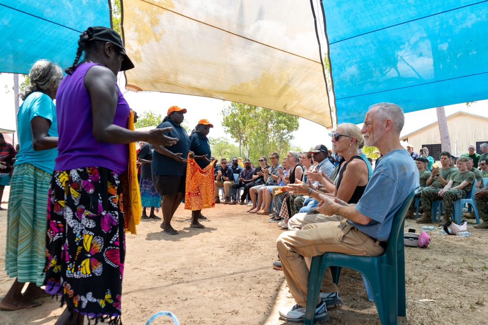 U.S. Marines, families of fallen honored by Tiwi Island, Larrakia people in historic Pukumani ceremony