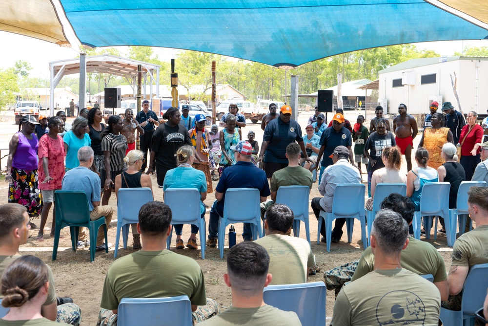 U.S. Marines, families of fallen honored by Tiwi Island, Larrakia people in historic Pukumani ceremony