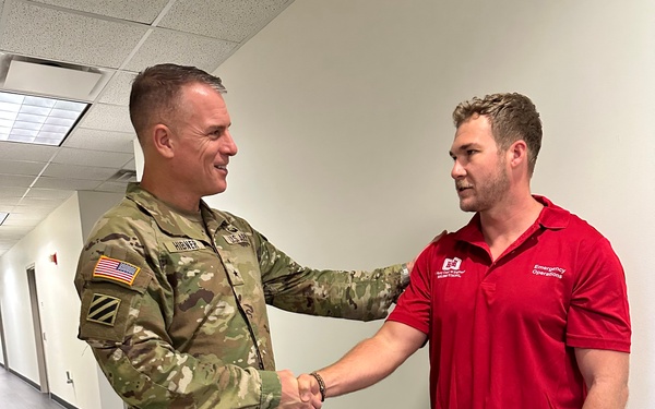 US Army Corps of Engineers, South Atlantic Division Commander Brig. Gen. Daniel Hibner visits Florida EOC