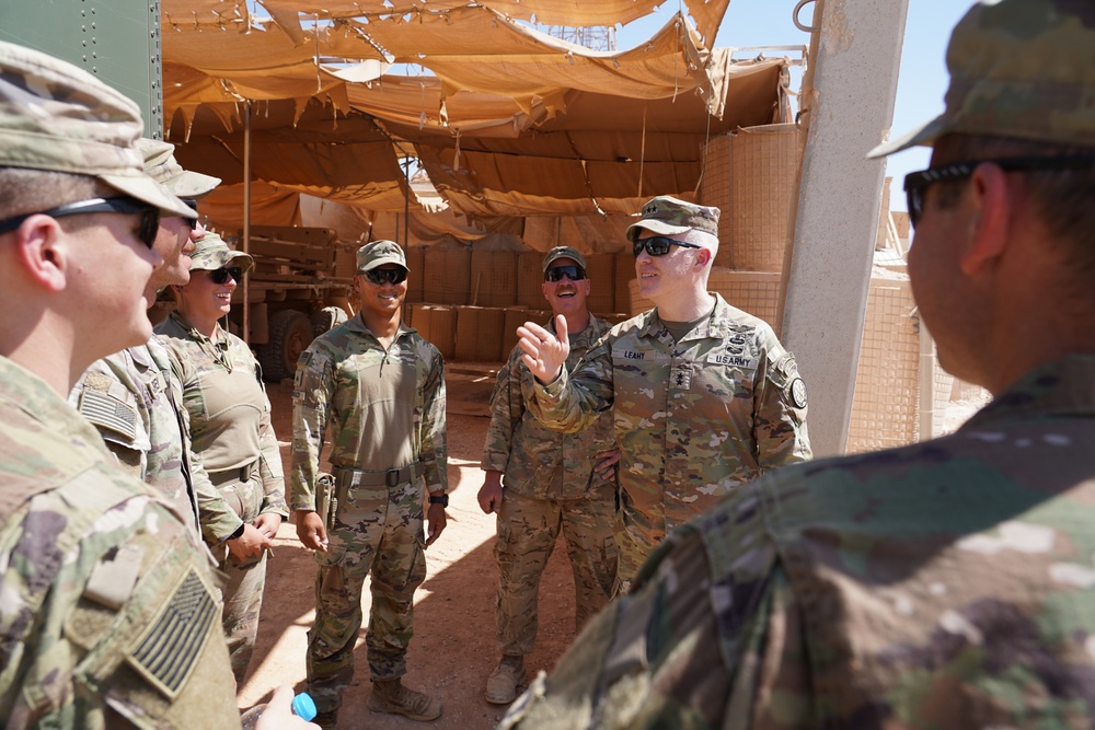 MG Leahy visits 1-102nd CAV