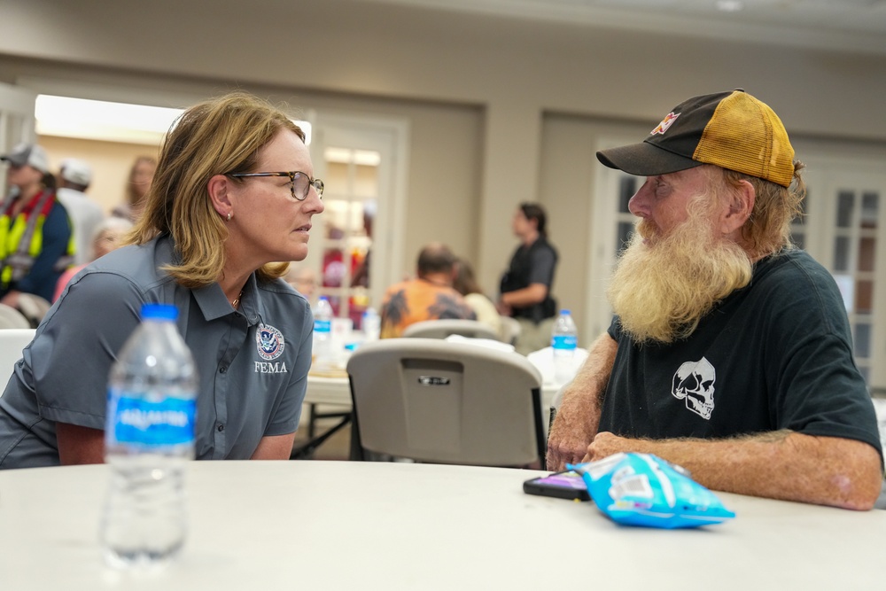 FEMA Administrator Criswell Speaks with Hurricane Helene Survivors