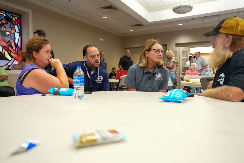 FEMA Administrator Criswell Speaks with Hurricane Helene Survivors