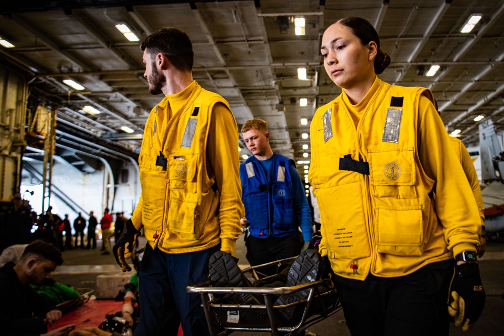 Nimitz Sailors Participate in a Mass Casualty Drill