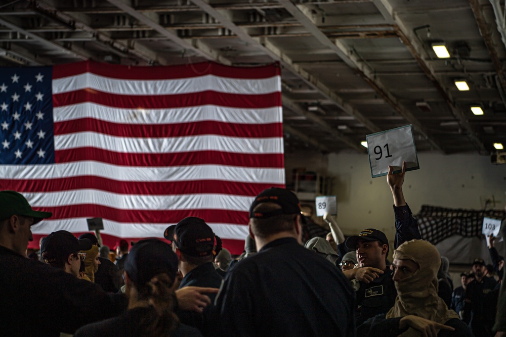 Nimitz Sailors Simulate Abandoning Ship