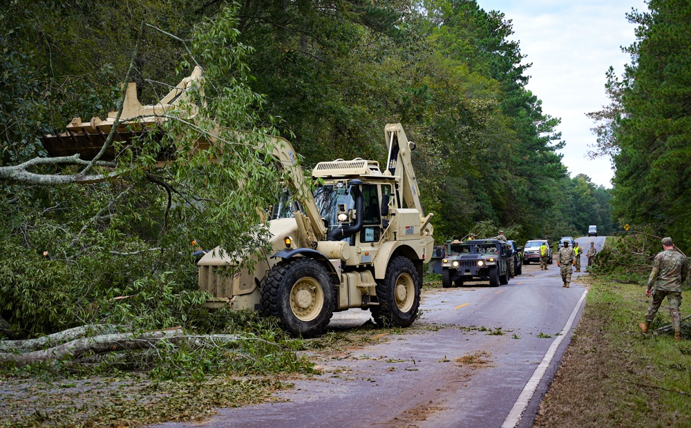 Georgia National Guard conducts road clearance operations near Augusta