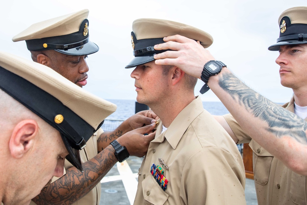 Russell chief pinning ceremony