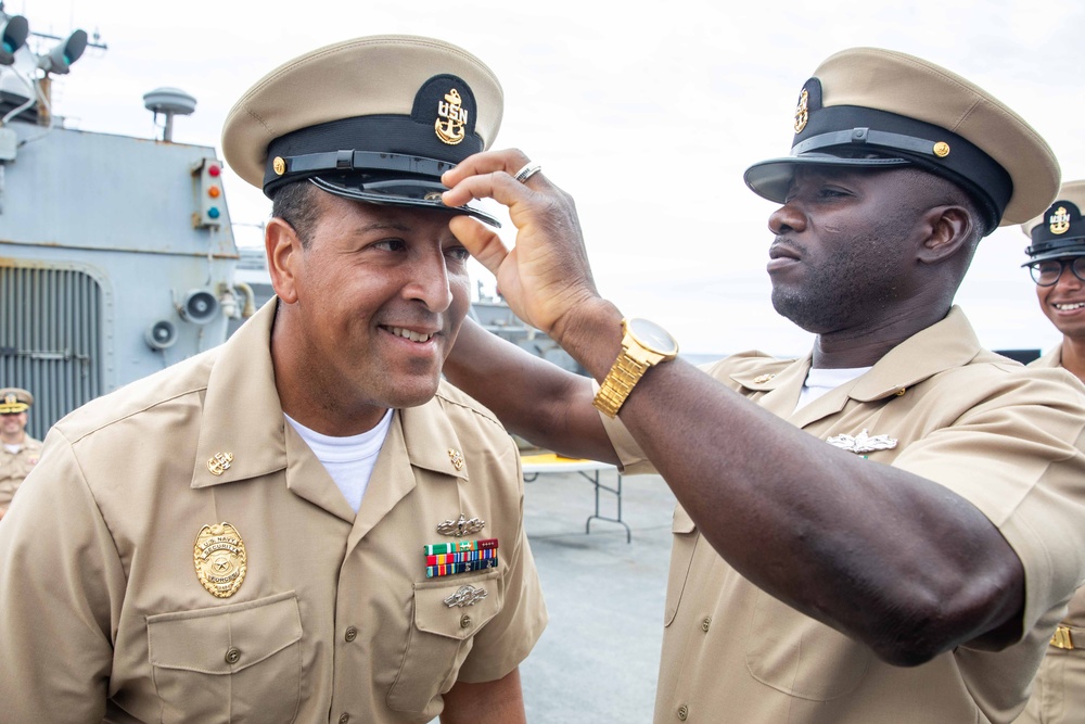 Russell chief pinning ceremony