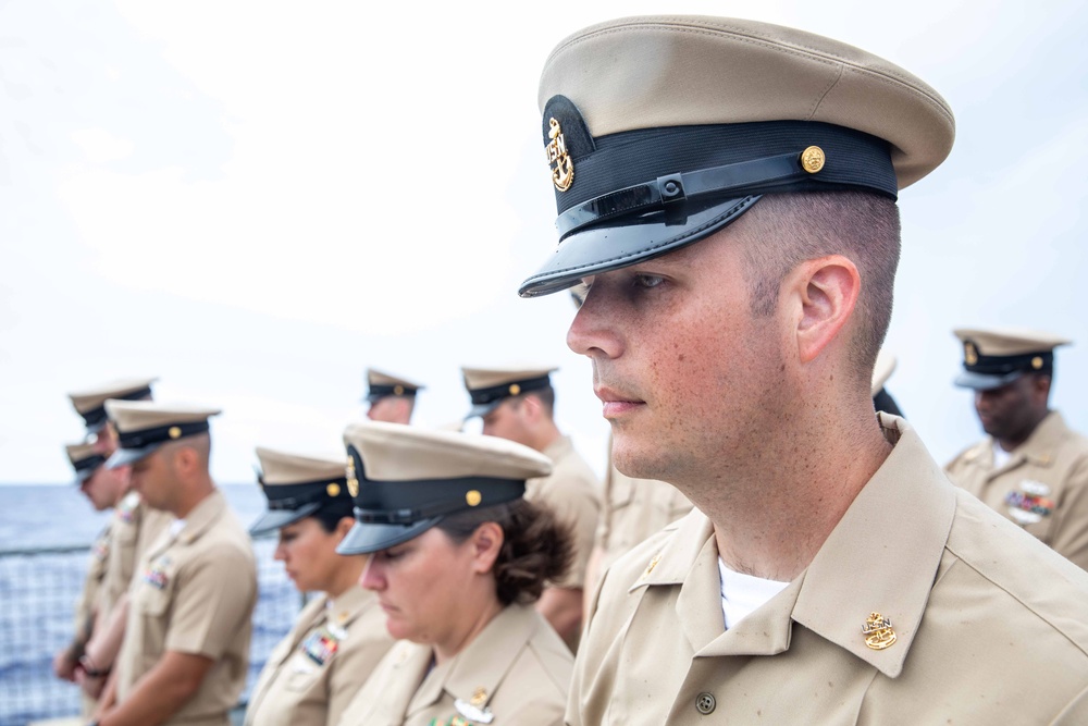 Russell chief pinning ceremony