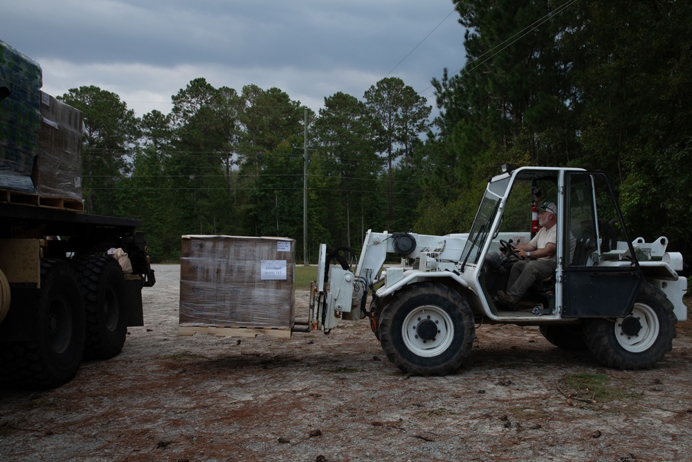 Unloading the Emergency Meals to a Safe Place