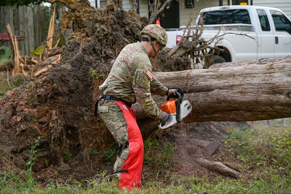 Georgia National Guard conducts road clearance operations in Augusta