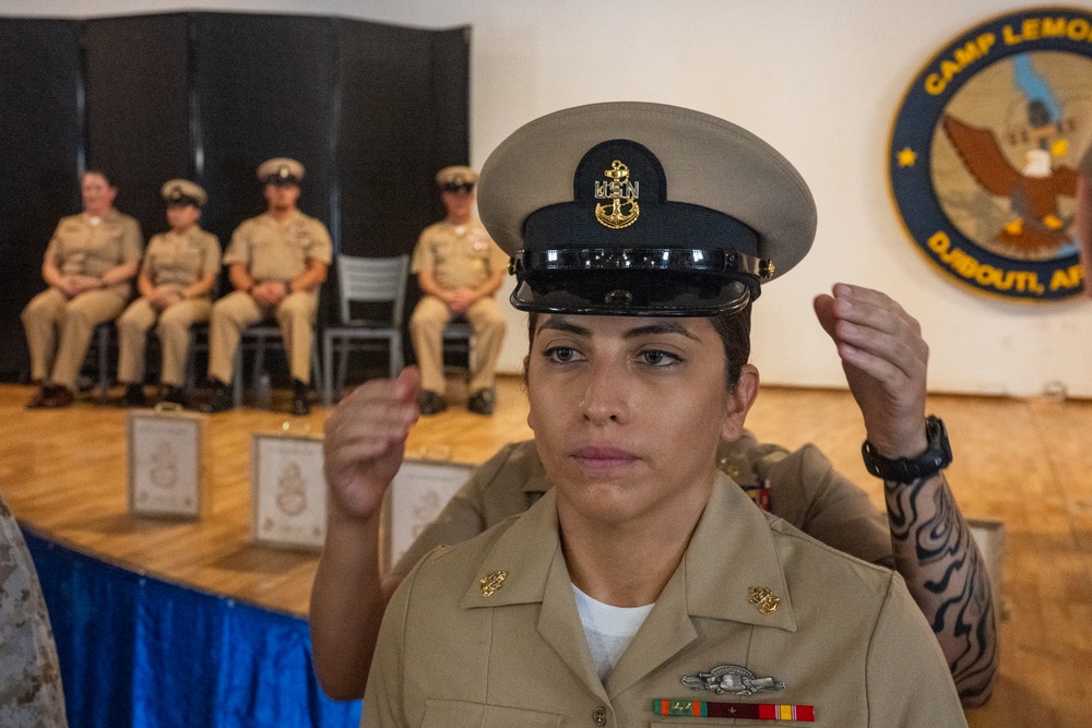 Camp Lemonnier Chief Petty Officer Initiation Culminates in Pinning