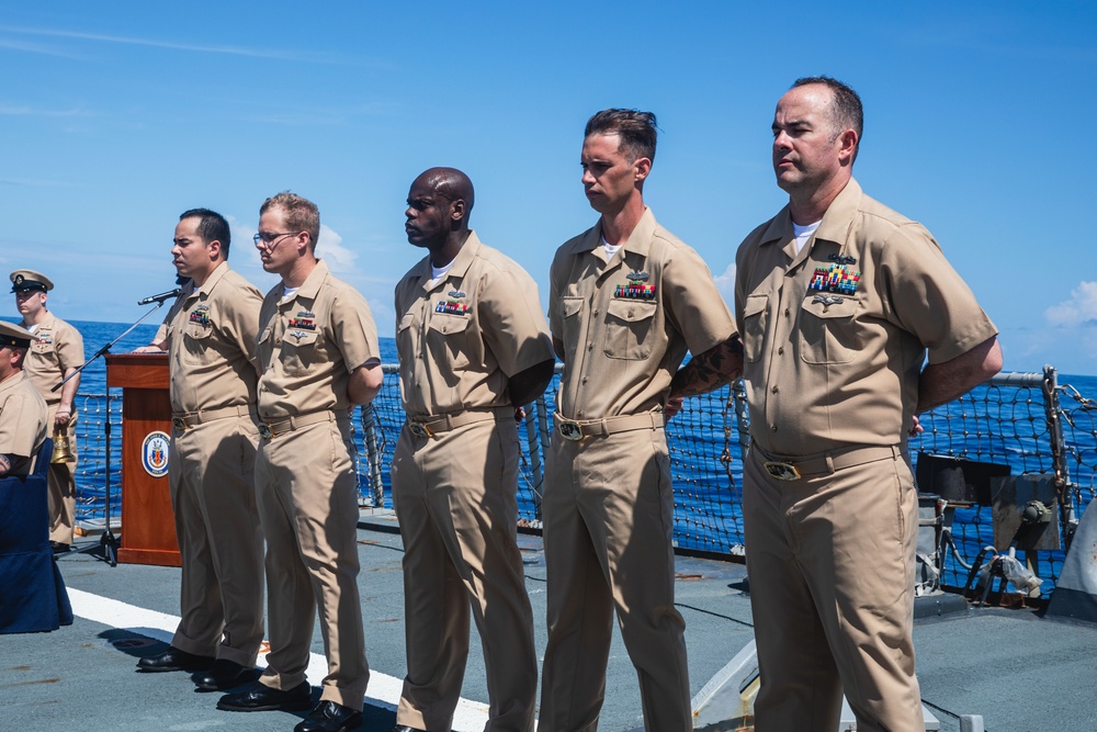 USS John S. McCain chief pinning ceremony