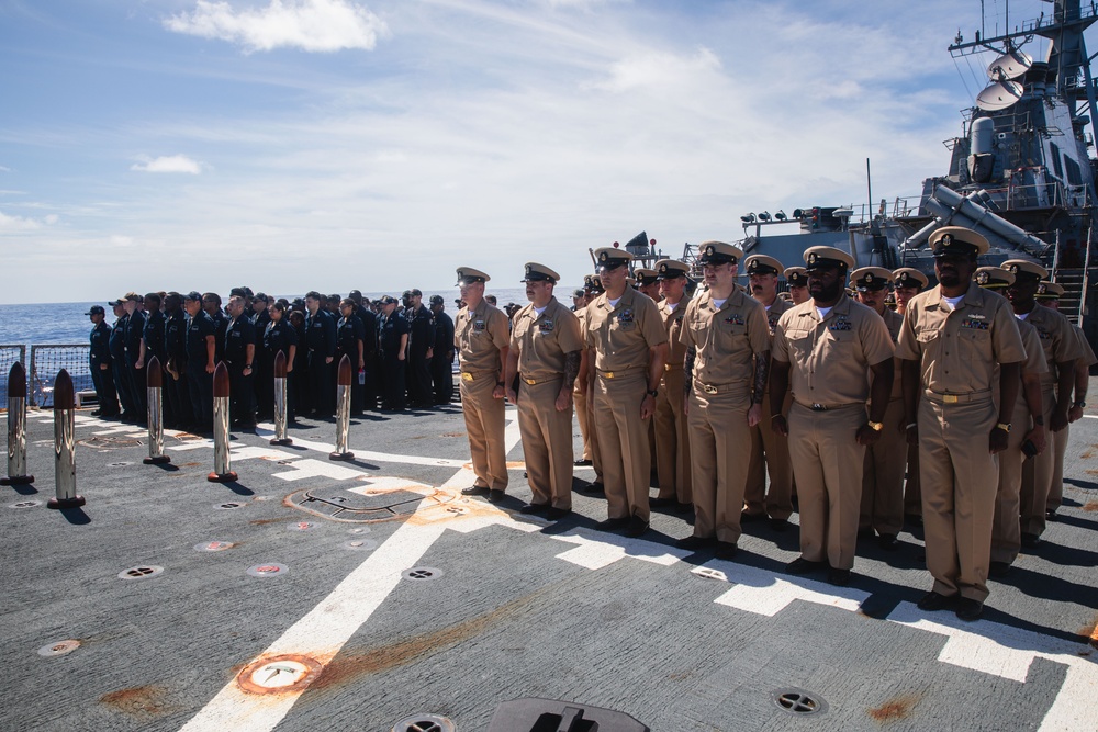 USS John S. McCain chief pinning ceremony