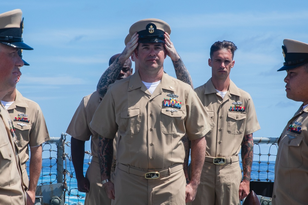 USS John S. McCain chief pinning ceremony