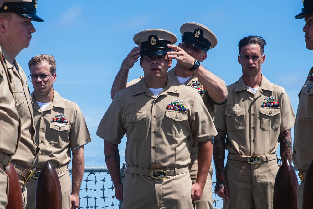 USS John S. McCain chief pinning ceremony