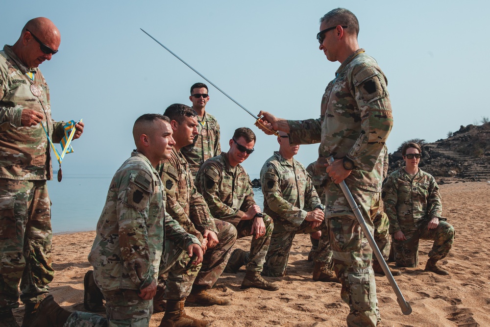 Task Force Paxton awards the Order of Saint of Maurice