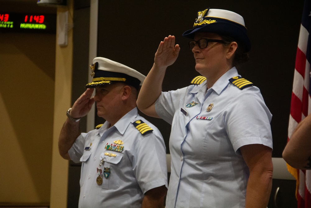 U.S. Southern Command Coast Guard reserve unit holds change of command