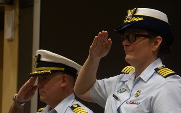 U.S. Southern Command Coast Guard reserve unit holds change of command