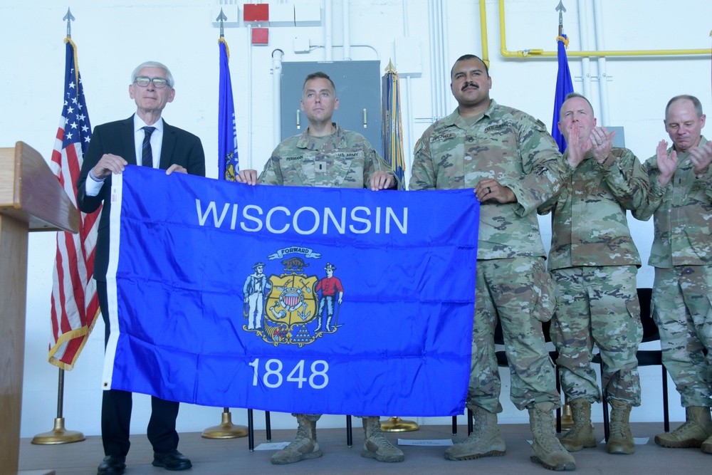 Sendoff ceremony for more than 300 Wisconsin National Guard Soldiers to U.S. Central and Africa Command