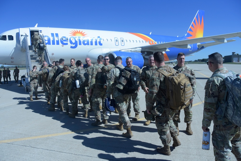 Sendoff ceremony for more than 300 Wisconsin National Guard Soldiers to U.S. Central and Africa Command