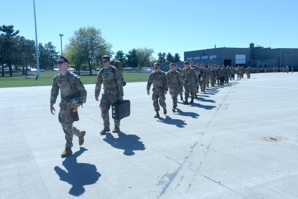 Sendoff ceremony for more than 300 Wisconsin National Guard Soldiers to U.S. Central and Africa Command