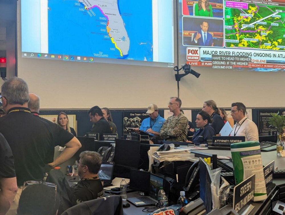 Coast Guard emergency preparedness liason officers brief Florida Division of Emergency Management