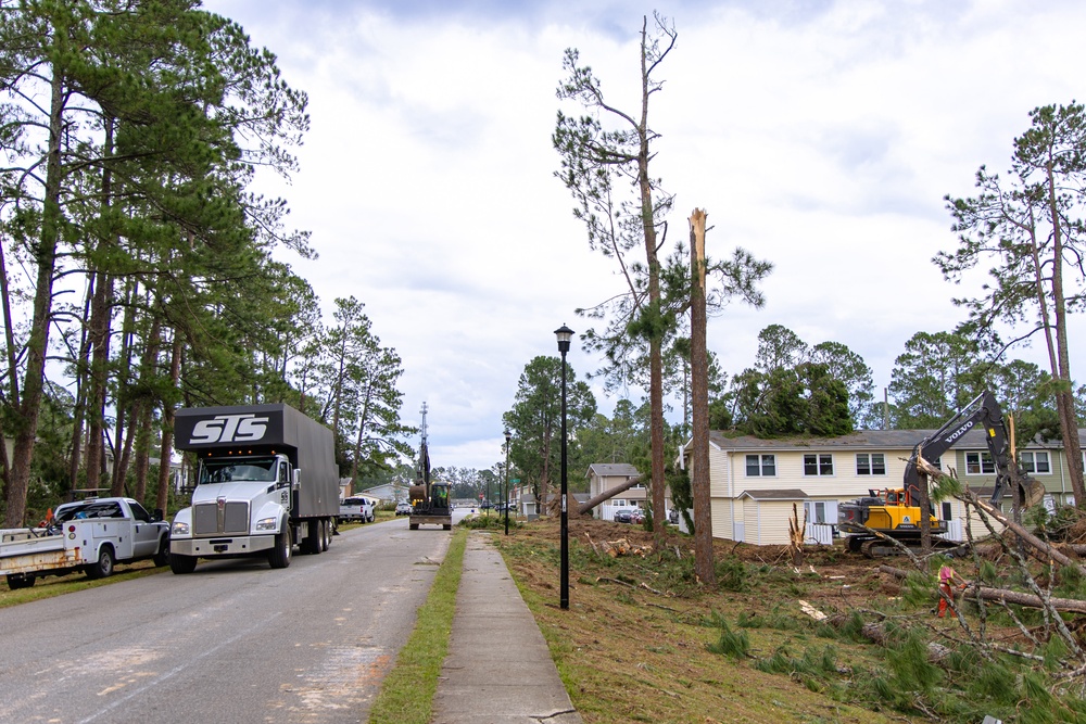 Clearing Trees in Fort Eisenhower Housing