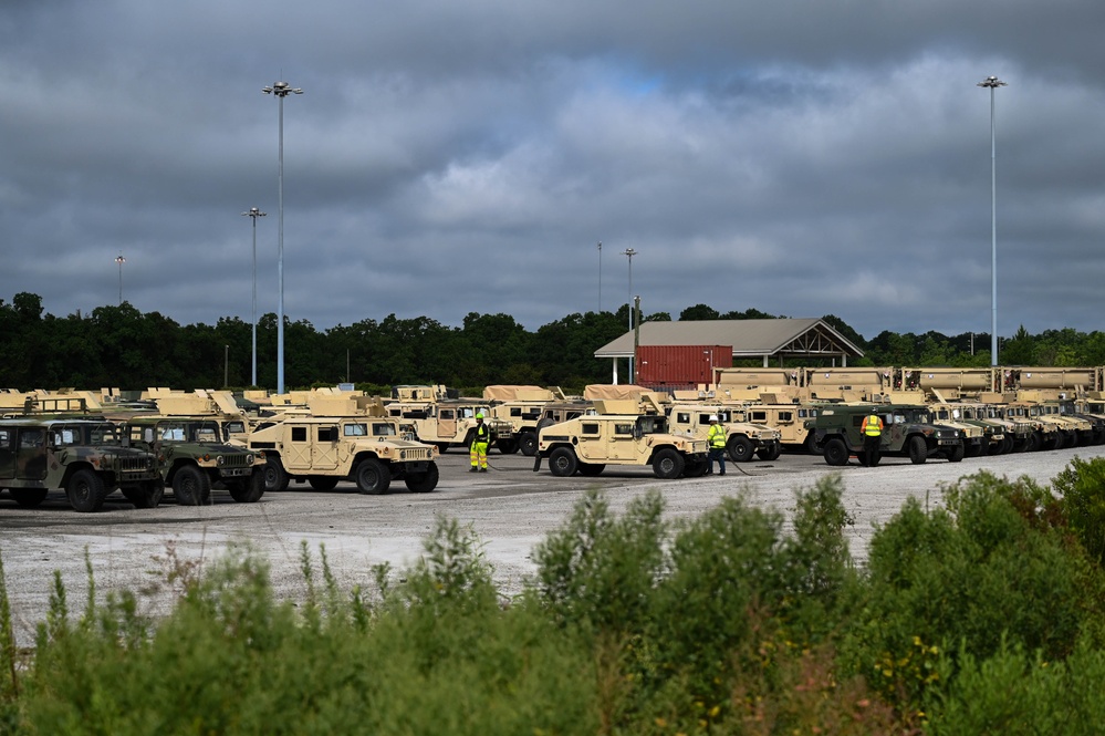 JB Charleston loads military equipment on ARC vessel