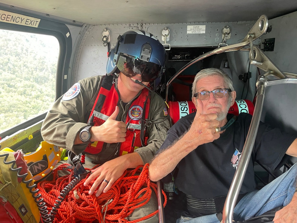 Coast Guard Air Station Savannah rescues 9, dog in North Carolina following Hurricane Helene