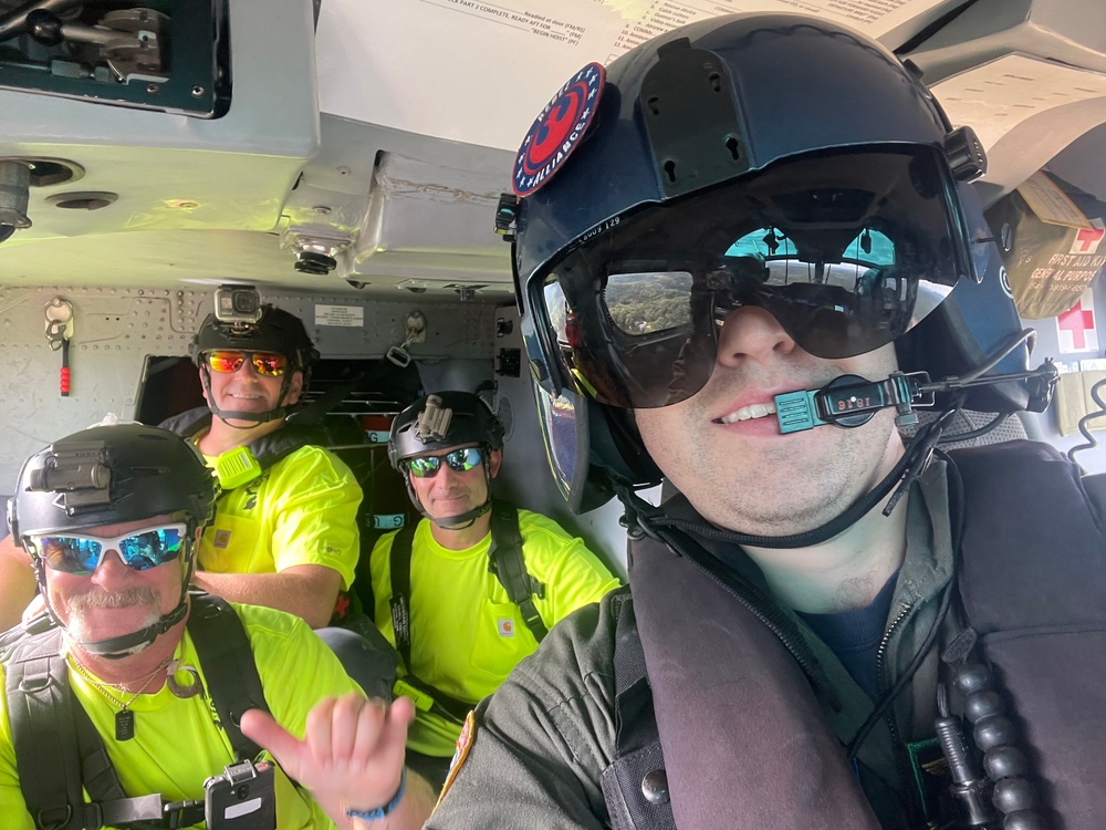 Coast Guard Air Station Savannah rescues 9, dog in North Carolina following Hurricane Helene