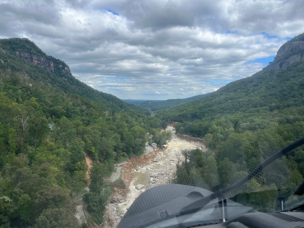 Coast Guard Air Station Savannah rescues 9, dog in North Carolina following Hurricane Helene