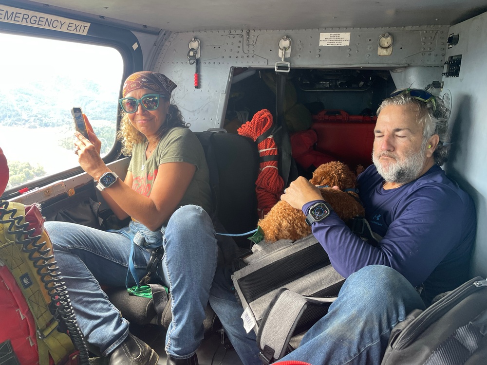 Coast Guard Air Station Savannah rescues 9, dog in North Carolina following Hurricane Helene