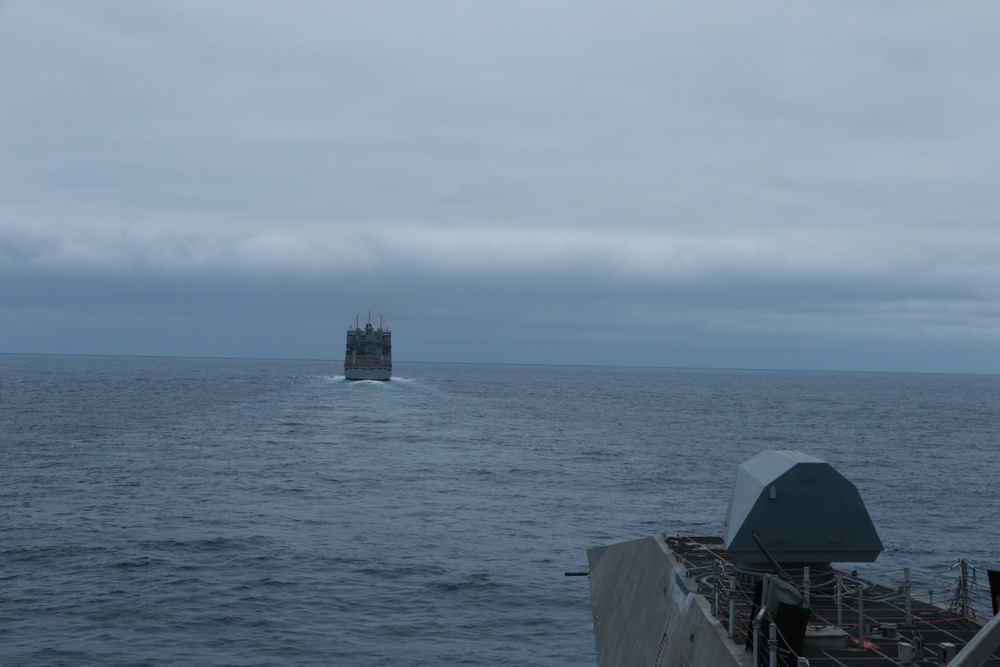 USS Savannah (LCS 28) Crew Conducts Replenishment-at-Sea