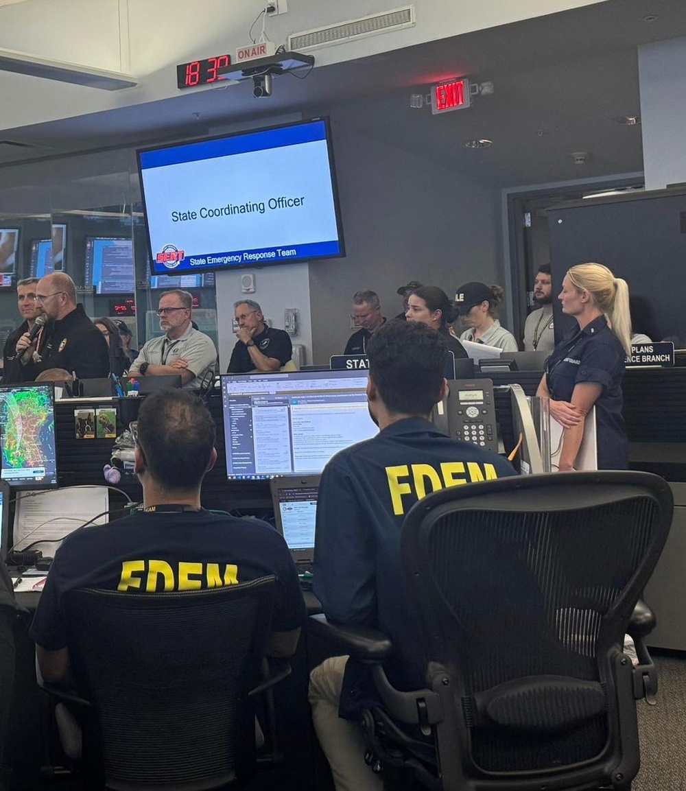 Coast Guard emergency preparedness liason officers brief Florida Division of Emergency Management