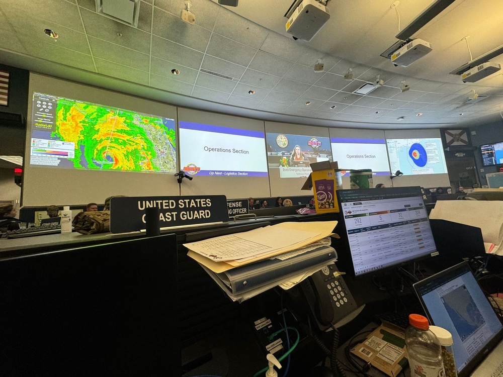 Coast Guard emergency preparedness liason officers brief Florida Division of Emergency Management