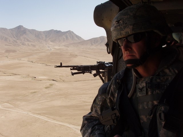 Col. George Seiferth flys in Black Hawk