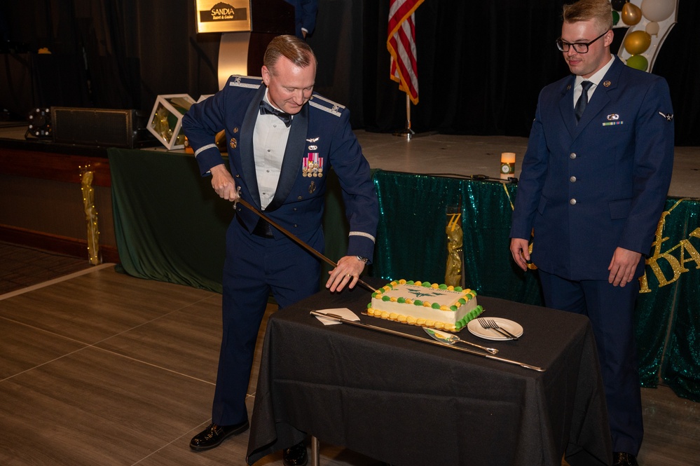 Col. Wyrick Cuts The Cake