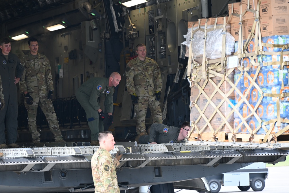 NC Air National Guard C-17 Airlifts support to Western North Carolina