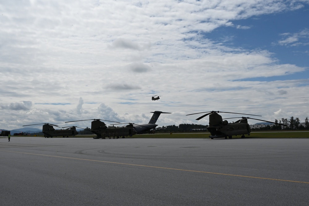 NC Air National Guard C-17 Airlifts support to Western North Carolina