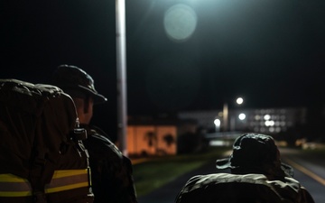 III Marine Expeditionary Force, 3d Marine Division COMMSTRAT conduct a Conditioning Hike