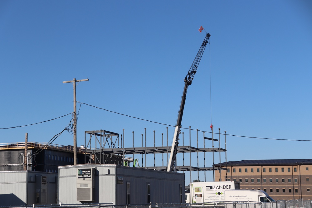 September 2024 construction operations for fiscal year 2023-funded barracks project at Fort McCoy