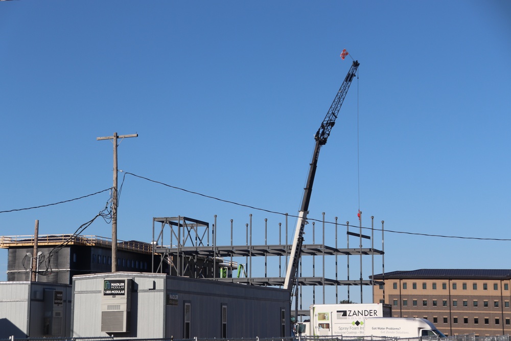 September 2024 construction operations for fiscal year 2023-funded barracks project at Fort McCoy