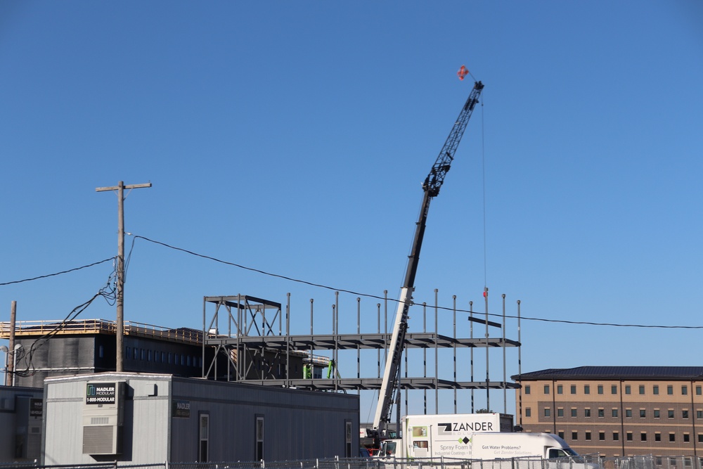 September 2024 construction operations for fiscal year 2023-funded barracks project at Fort McCoy