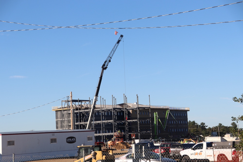 September 2024 construction operations for fiscal year 2023-funded barracks project at Fort McCoy